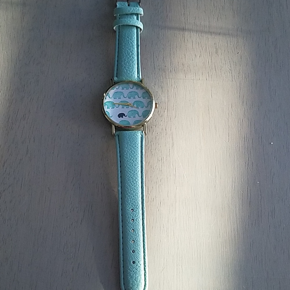 Turquoise elephant wristwatch